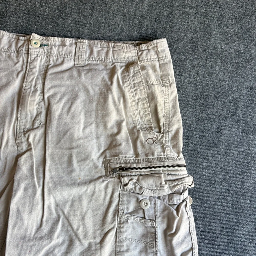 Ocean Pacific Op Mens Cargo Shorts Size 42 Khaki Beige Cotton Multi Pocket 2818